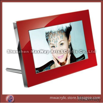 Red 7 Inch Mirror Acrylic Photo Frame
